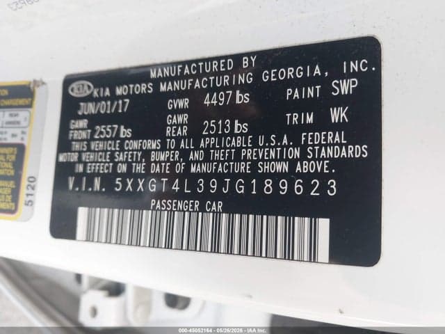 2018 KIA OPTIMA LX 9