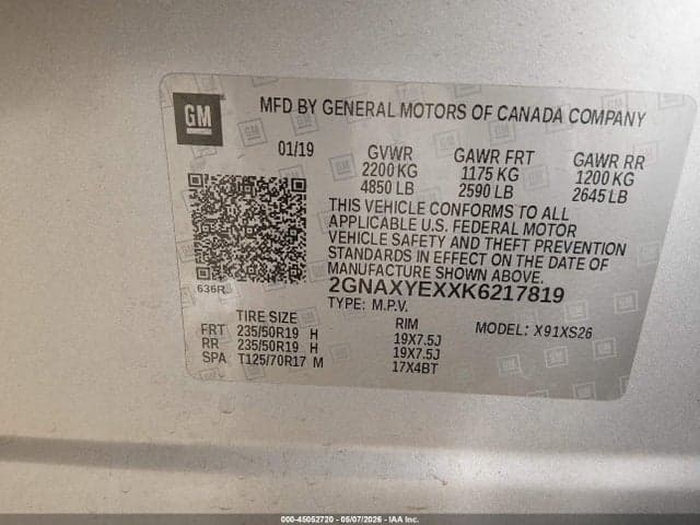 2019 CHEVROLET EQUINOX PREMIER 9