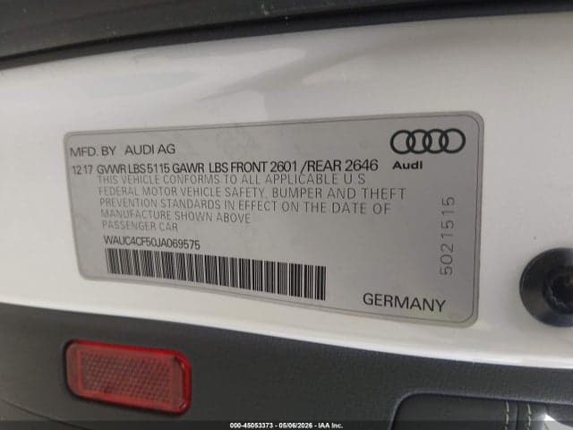 2018 AUDI S5 3.0T PREMIUM PLUS 9
