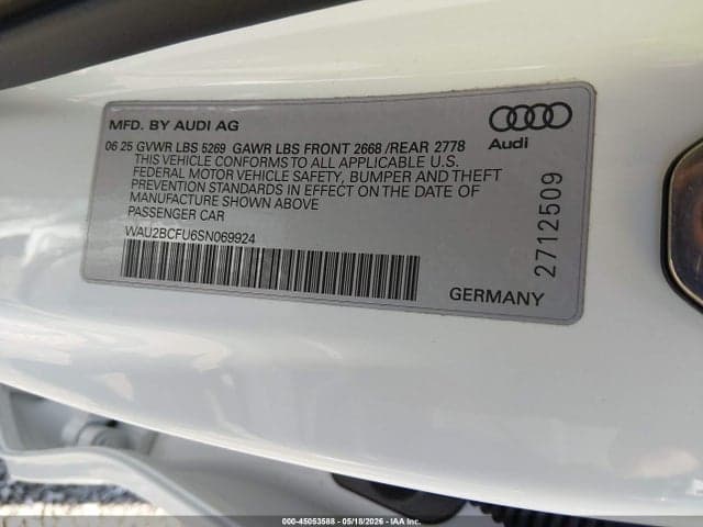 2025 AUDI ALL-NEW A5 PREMIUM PLUS TFSI QUATTRO S TRONIC 9