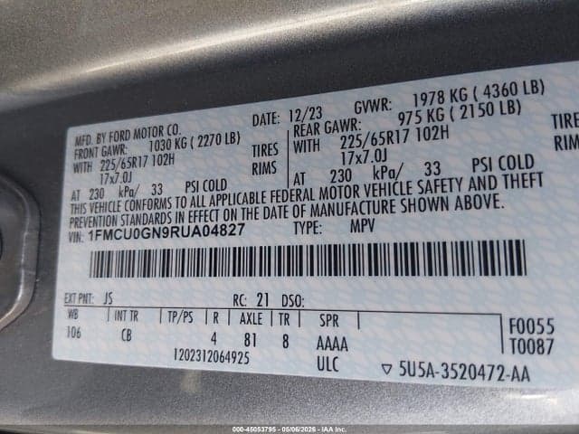 2024 FORD ESCAPE ACTIVE 9