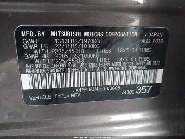 2017 MITSUBISHI OUTLANDER SPORT 2.0 ES/2.0 LE 9