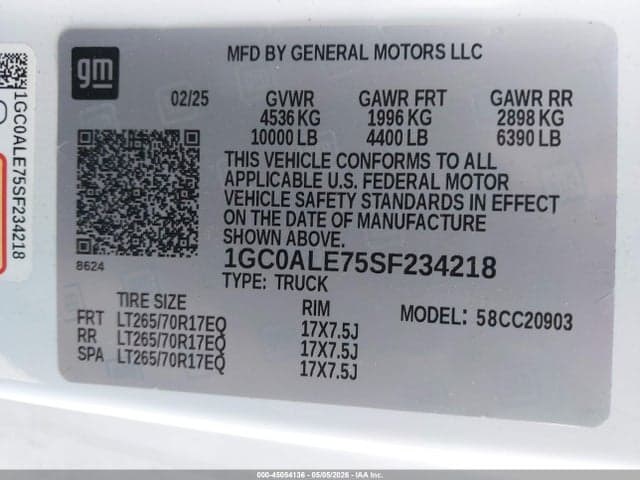 2025 CHEVROLET SILVERADO 2500HD 2WD LONG BED WORK TRUCK 9