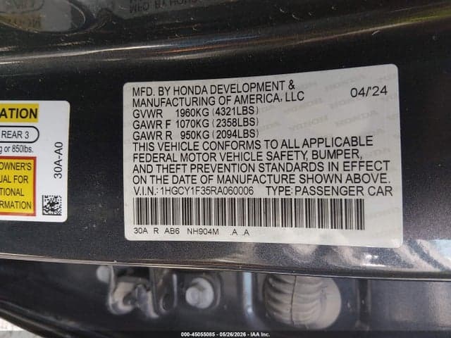 2024 HONDA ACCORD EX 9