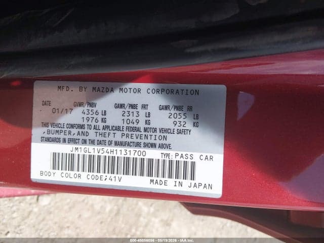 2017 MAZDA MAZDA6 TOURING 9