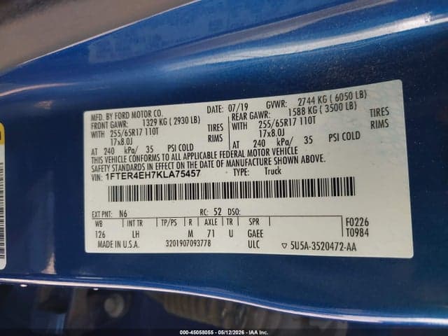 2019 FORD RANGER XLT 9