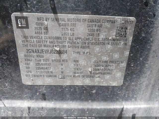 2018 CHEVROLET EQUINOX LT 9