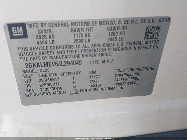2018 GMC TERRAIN SLE 9