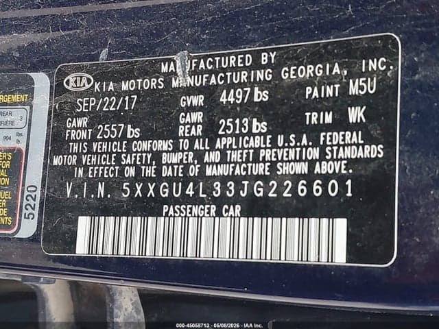 2018 KIA OPTIMA EX 9