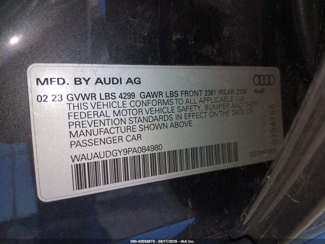 2023 AUDI A3 PREMIUM 40 TFSI FRONT-WHEEL DRIVE S TRONIC 9