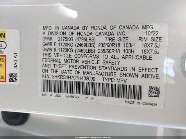 2023 HONDA CR-V EX-L AWD 9