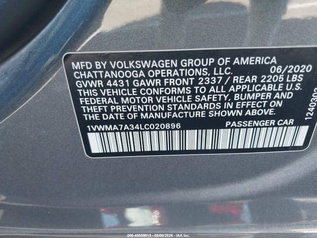 2020 VOLKSWAGEN PASSAT 2.0T R-LINE 9
