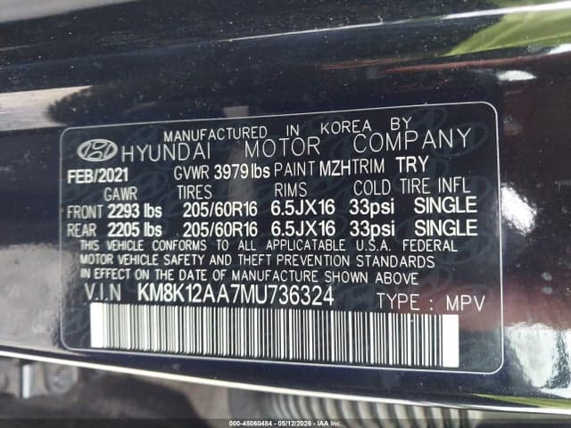 2021 HYUNDAI KONA SE 9