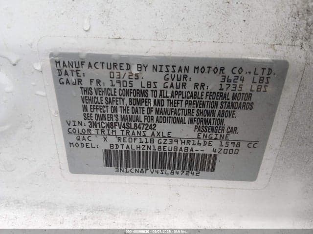 2025 NISSAN VERSA 1.6 SR 9