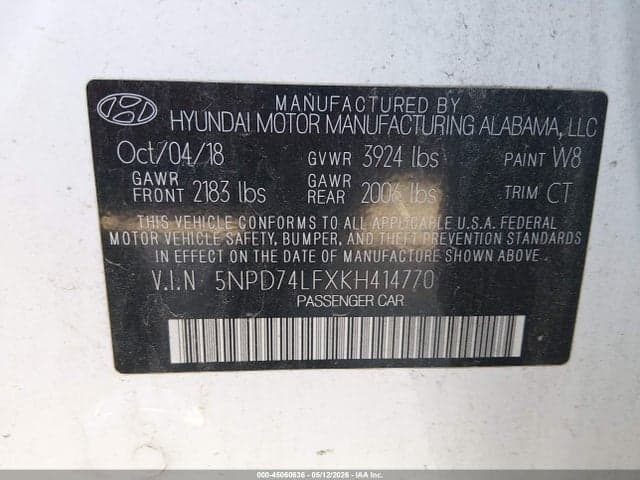 2019 HYUNDAI ELANTRA SE 9