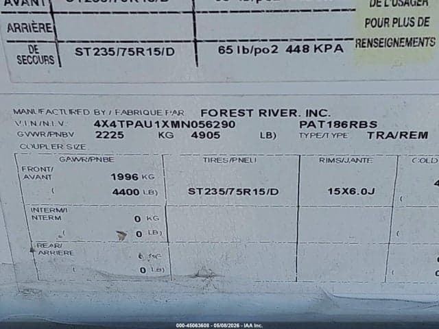 2021 FOREST RIVER OTHER 9