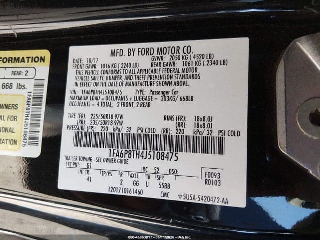 2018 FORD MUSTANG ECOBOOST 9