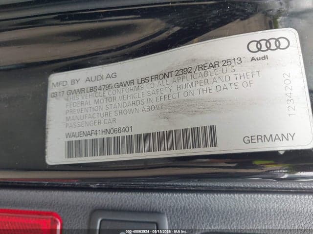 2017 AUDI A4 2.0T PREMIUM 9