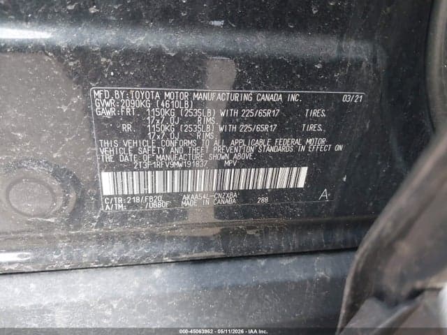 2021 TOYOTA RAV4 LE 9