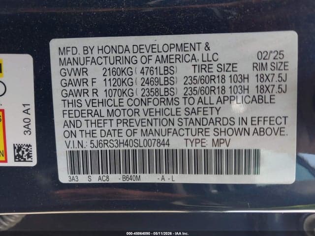 2025 HONDA CR-V EX 2WD 9