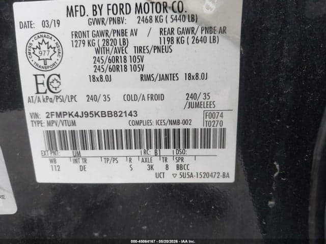 2019 FORD EDGE SEL 9