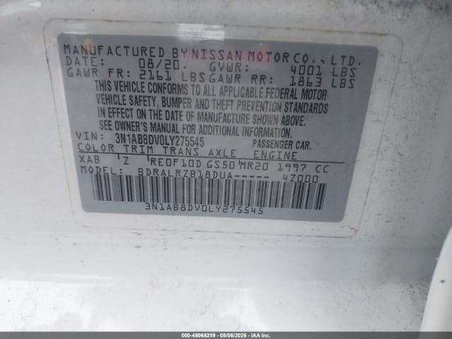 2020 NISSAN SENTRA SR XTRONIC CVT 9