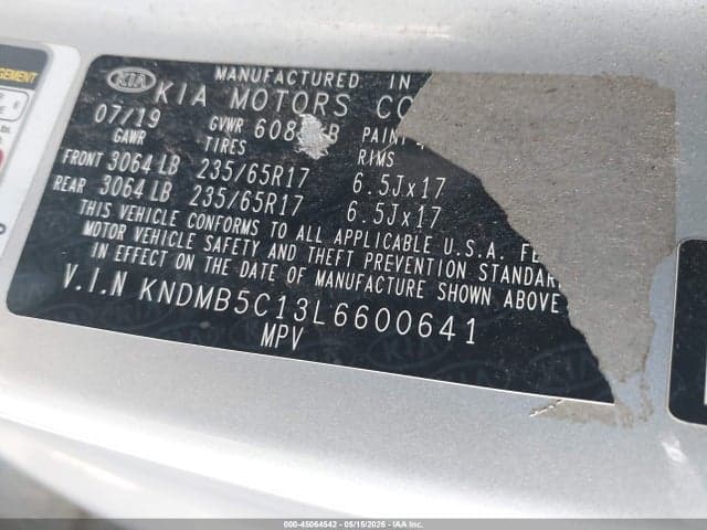 2020 KIA SEDONA LX 9