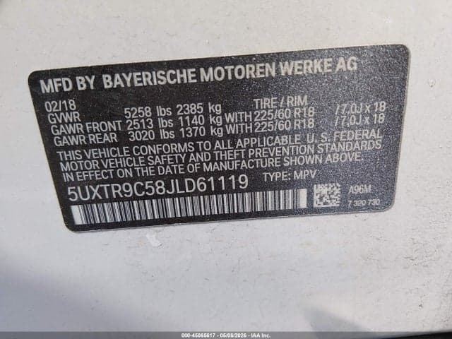 2018 BMW X3 XDRIVE30I 10