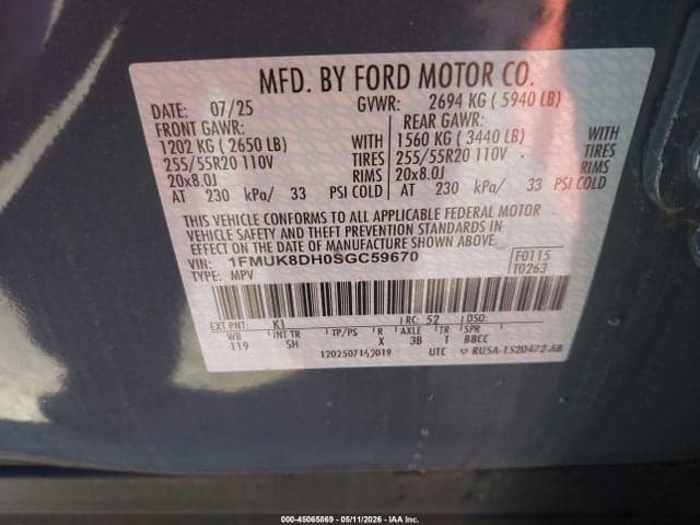 2025 FORD EXPLORER ACTIVE 9