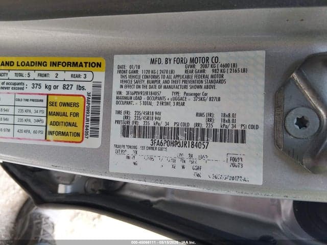 2018 FORD FUSION SE 9