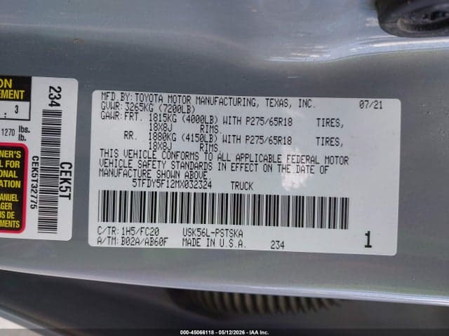 2021 TOYOTA TUNDRA SR5 9