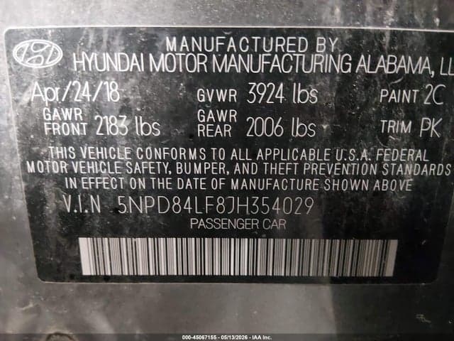 2018 HYUNDAI ELANTRA SEL 9