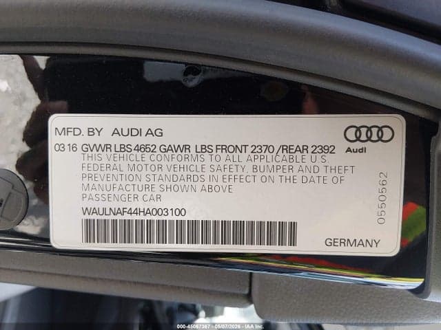 2017 AUDI A4 2.0T PREMIUM 9