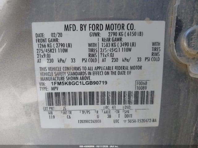 2020 FORD EXPLORER ST 9