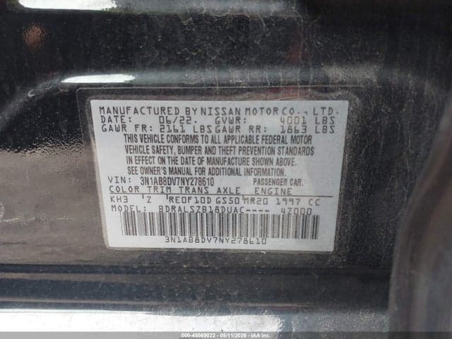2022 NISSAN SENTRA SR XTRONIC CVT 9