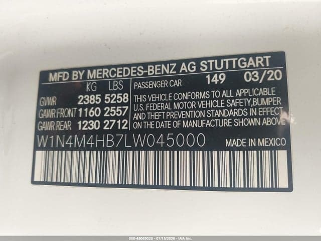 2020 MERCEDES-BENZ GLB 250 4MATIC 9