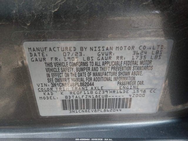 2023 NISSAN VERSA 1.6 SV XTRONIC CVT 9