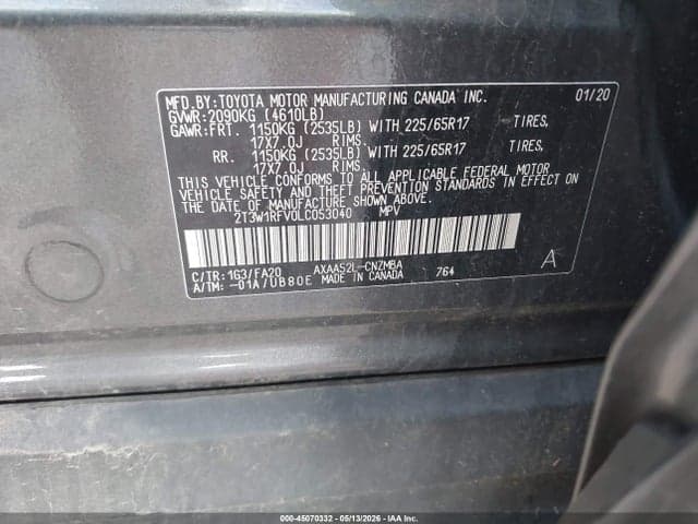 2020 TOYOTA RAV4 XLE 9