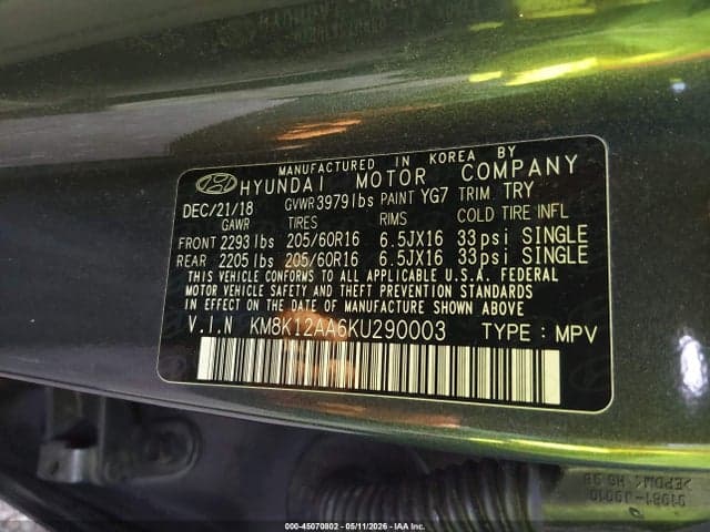 2019 HYUNDAI KONA SE 9