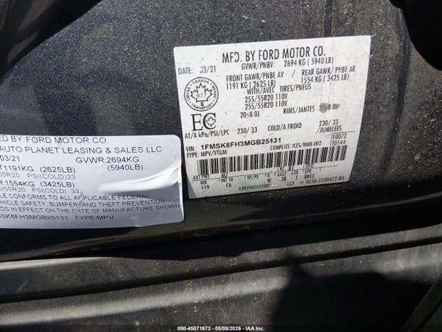 2021 FORD EXPLORER LIMITED 9