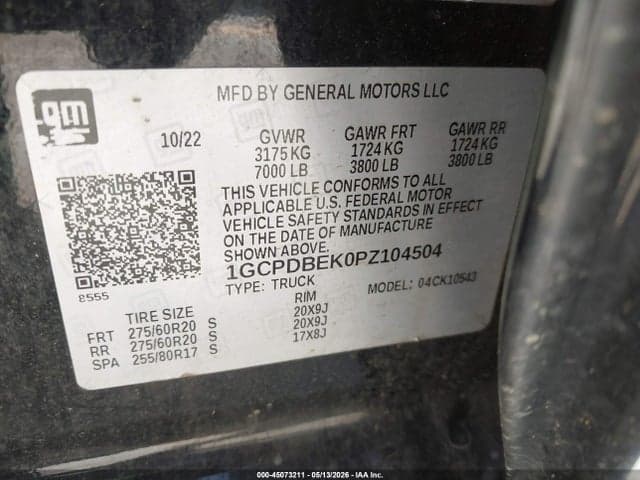 2023 CHEVROLET SILVERADO 1500 4WD SHORT BED CUSTOM 9