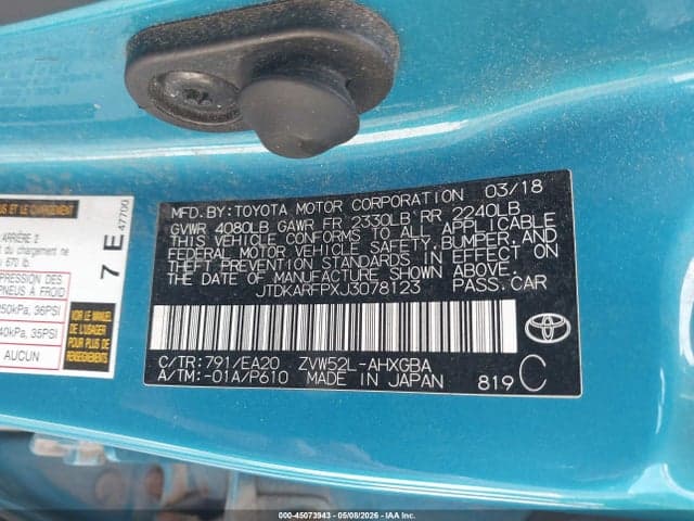 2018 TOYOTA PRIUS PRIME PREMIUM 9