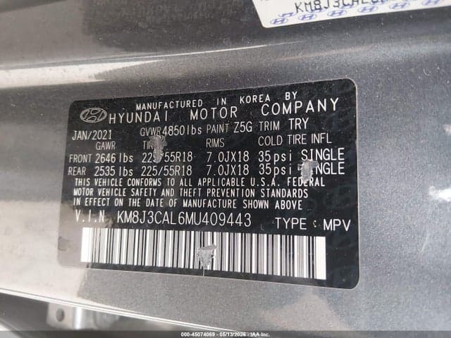 2021 HYUNDAI TUCSON ULTIMATE 9