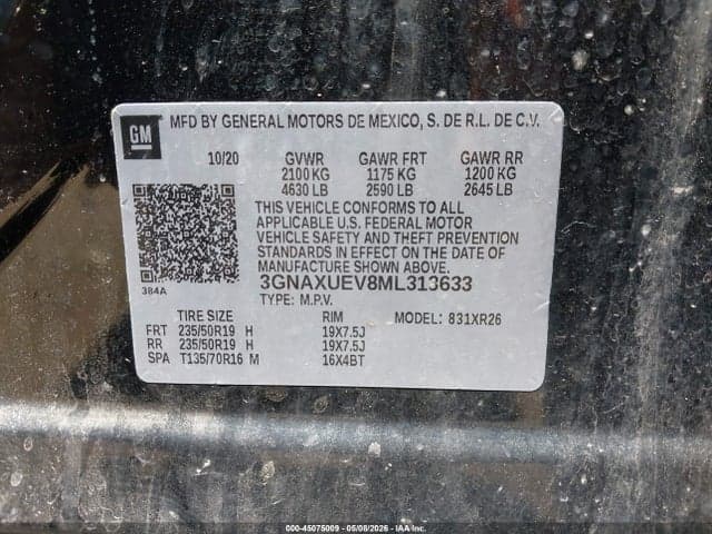 2021 CHEVROLET EQUINOX AWD LT 9