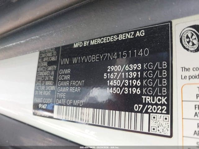 2022 MERCEDES-BENZ METRIS 8