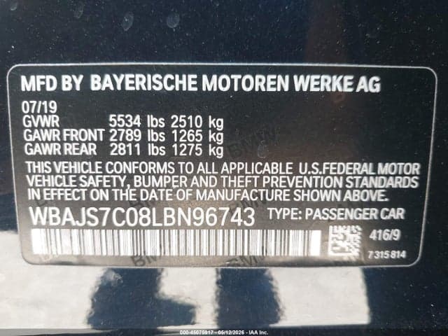 2020 BMW M550I XDRIVE 9