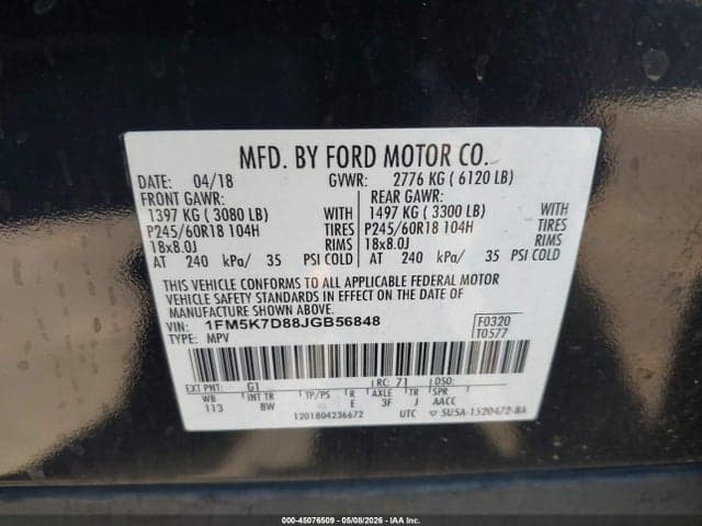 2018 FORD EXPLORER XLT 9