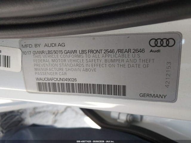 2018 AUDI A6 2.0T PREMIUM/2.0T SPORT 9
