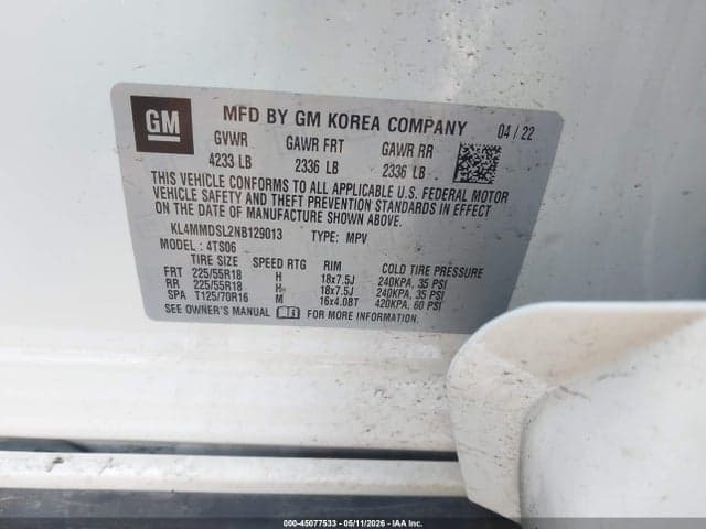 2022 BUICK ENCORE GX FWD SELECT 9