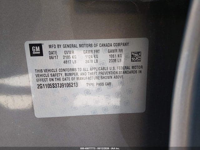 2018 CHEVROLET IMPALA 1LT 10